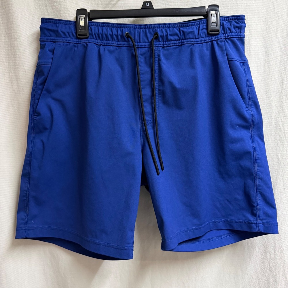 American Eagle Mens Royal Blue Athletic Training Shorts Size Large Drawstring